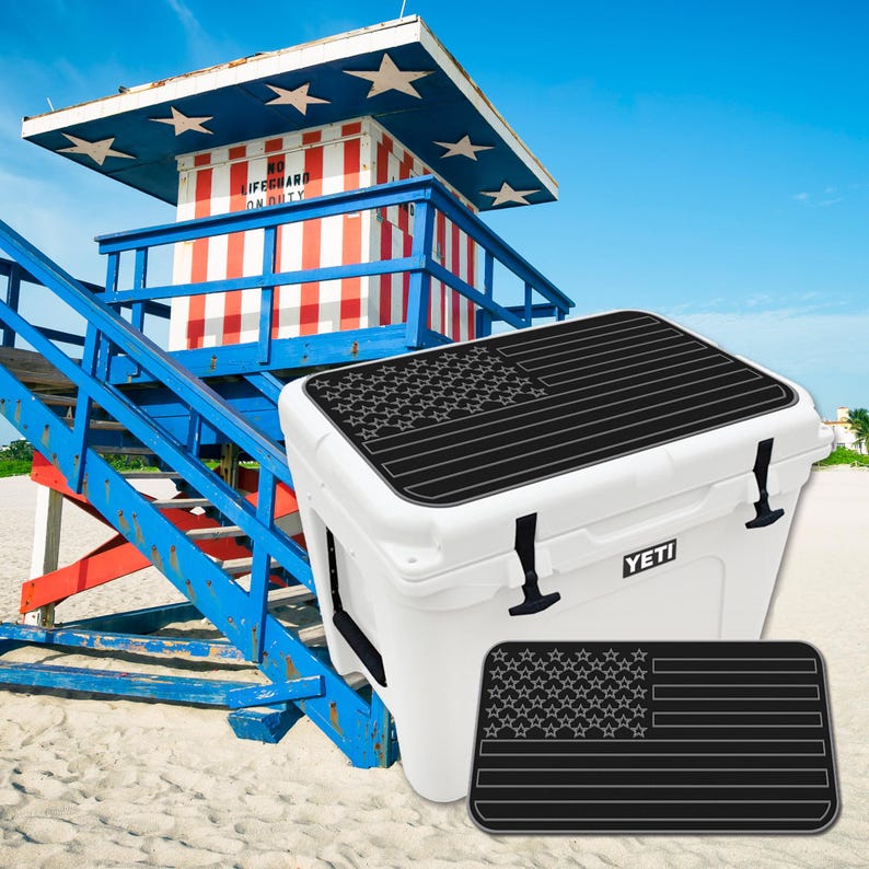 USATuff SeaDek Cooler Pad for YETI 20 Roadie US Flag B/G