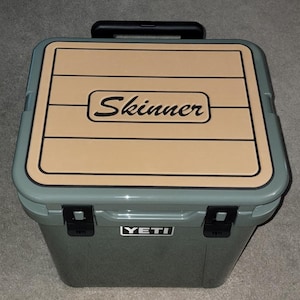 USATuff Custom SeaDek Cooler Pad Teak Lines Personalized Add Your Name