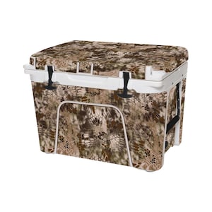 Vinyl Cooler Wrap fits YETI Roadie 24QT (Cooler Not Included) Wrap Decal Sticker - FULL Kit - Kryptek Highlander | Peel & Stick | Camouflage