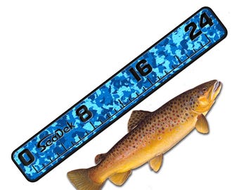 SeaDek 24" Fish Ruler - Marine EVA Foam - Strong Stick Adhesive - Non Slip Measuring - Regulation Accuracy - Actual Size 27.5W x 4"H - AQ/B