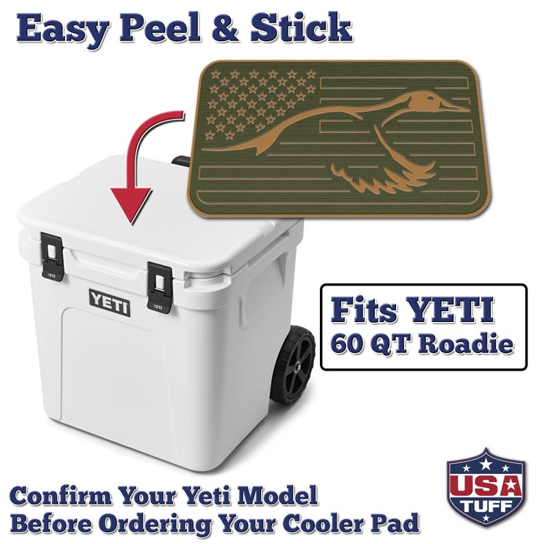 Easy Peel & Stick Installation USATuff SeaDek Cooler Pad