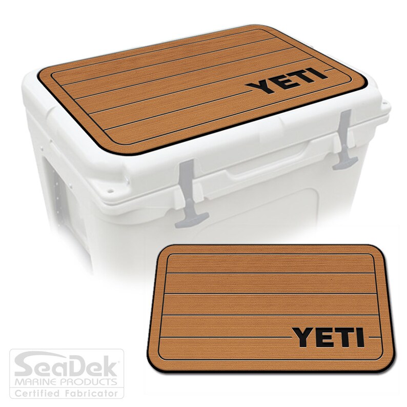 Yeti Roadie 60 Cooler Pad – SeaDek Eva Foam Mat, Peel & Stick Non Slip Pad, Dual Layer Comfort Pad, YETI Teak Right Design T/B, Made in USA bild 4