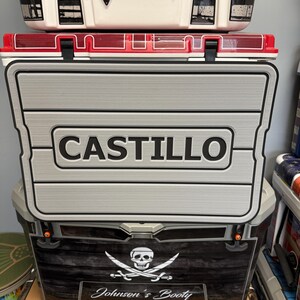 USATuff Custom SeaDek Cooler Pad Teak Lines Personalized Add Your Name