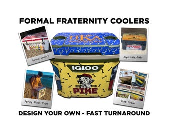 Custom Fraternity Cooler Wrap – Vinyl Design for Formal, Rush, Date Night