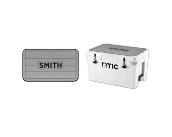 Personalized Gift - RTIC 32 QT SeaDek Cooler Pad Top- Comfort Seat - Great Gift for Husband, Father - Boating, Camping, Hunting - SG/B