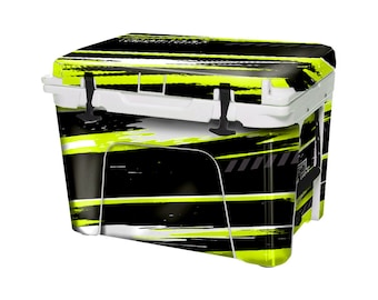 USATuff (Cooler Not Included) 35QT YETI Tundra Cooler Wrap Graphic - FULL Kit - RZR Lime Squeeze