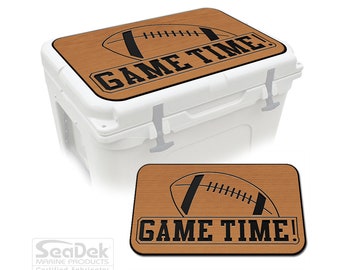 Yeti Tundra Cooler Pad – SeaDek Eva Foam Mat 6mm, Peel & Stick Non Slip Pad, Dual Layer Comfort Pad, Game Time Design T/B, Made in USA