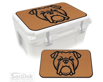 Yeti Tundra Cooler Pad – SeaDek Eva Foam Mat 6mm, Peel & Stick Non Slip Pad, Dual Layer Comfort Pad, English Bulldog Design T/B, Made in USA