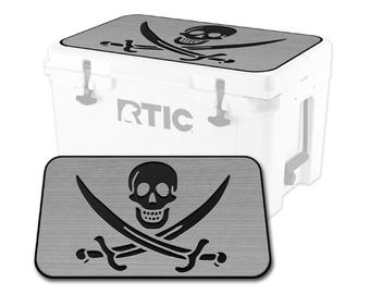 RTIC 45 Cooler Pad – SeaDek EVA Foam 6mm Dual Layer Non Slip Marine Mat | Peel & Stick Comfort Pad | Pirate Design SG/B