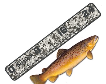 SeaDek 24" Fish Ruler - Marine EVA Foam - Strong Stick Adhesive - Non Slip Measuring - Regulation Accuracy - Actual Size 27.5W x 4"H - SC/DG