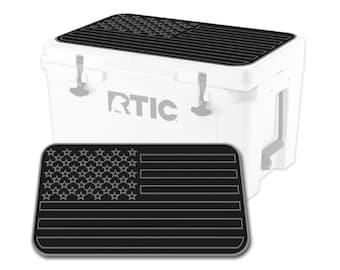 RTIC 45 Cooler Pad – SeaDek EVA Foam 6mm Dual Layer Non Slip Marine Mat | Peel & Stick Comfort Pad | US Flag Design B/Sg