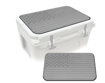 Yeti Roadie 24 Cooler Pad – SeaDek Eva Foam Mat, Peel & Stick Non Slip Pad, Dual Layer Comfort Pad, American Flag Design SG/B, Made in USA
