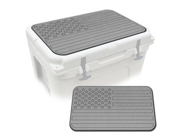 RTIC Cooler Pad – SeaDek EVA Foam 6mm Dual Layer Non Slip Marine Mat | Peel & Stick Comfort Pad | USA Flag Design Sg/B