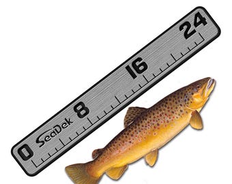 SeaDek 24" Fish Ruler - Marine EVA Foam - Strong Stick Adhesive - Non Slip Measuring - Regulation Accuracy - Actual Size 27.5W x 4"H - SG/B