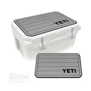 SeaDek Pad fits YETI Roadie 60 (Cooler Is Not Included) Marine Eva Mat Non-Slip  Peel & Stick  Comfort Pad Dual Layer YETI Teak Right - SG/B