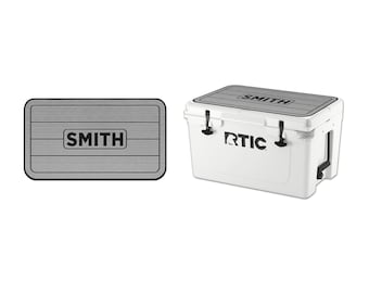 Personalized Gift - RTIC 45 Qt  (Verify Your Mold) - SeaDek Cooler Pad EVA - Comfort Seat, Gift for Father, Boating, Camping, Hunting - SG/B