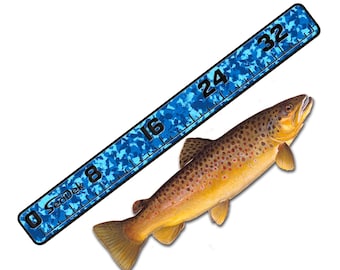 SeaDek 36" Fish Ruler - Marine EVA Foam - Strong Stick Adhesive - Non Slip Measuring - Regulation Accuracy - Actual Size 38"W x 4"H - AQ/B