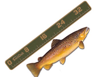 SeaDek 36" Fish Ruler - Marine EVA Foam - Strong Stick Adhesive - Non Slip Measuring - Regulation Accuracy - Actual Size 38"W x 4"H - OG/T