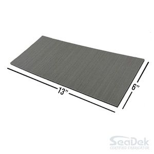 SeaDek EVA Foam Rectangle Tile | 13&quot; x 6&quot;  | Peel & Stick for DIY Projects | Traction Non-Slip Floor Mat | Boat RV Shop Trailer Steps - Sg/B