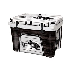 USATuff (Cooler Not Included) 65QT YETI Tundra Cooler Wrap Graphic - FULL Kit - Bonefish White Wood