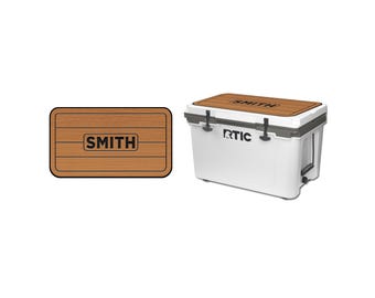 Personalized Gift - RTIC 52 QT No Wheels SeaDek Cooler Pad Top  Comfort Seat  Great Gift for Husband Father Boating Camping, Hunting  T/B