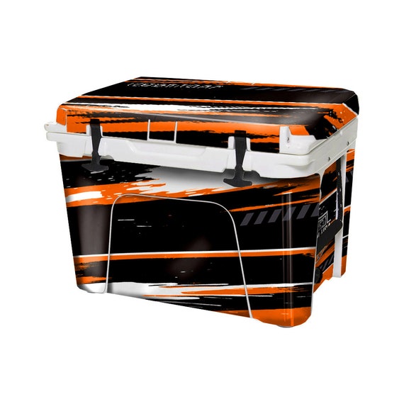 Usatuff cooler Not Included 35QT YETI Tundra Cooler Wrap Graphic FULL Kit  RZR Orange 