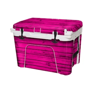 USATuff (Cooler Not Included) 35QT YETI Tundra Cooler Wrap Graphic - FULL Kit - Pink Wood