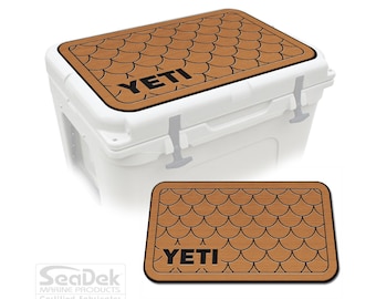 Yeti Roadie 60 Cooler Pad – SeaDek Eva Foam Mat 6mm, Peel & Stick Non Slip Pad, Dual Layer Comfort Pad, YETI Scales Design T/B, Made in USA