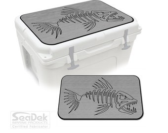 Yeti Roadie 20 Cooler Pad – SeaDek Eva Foam Mat 6mm, Peel & Stick Non Slip Pad, Dual Layer Comfort Pad, Bonefish Design G/B, Made in USA