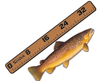 SeaDek 36" Fish Ruler - Marine EVA Foam - Strong Stick Adhesive - Non Slip Measuring - Regulation Accuracy - Actual Size 38"W x 4"H - T/B