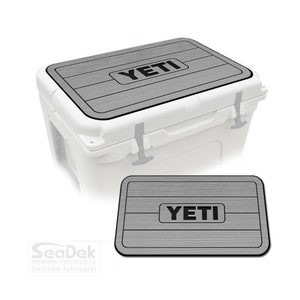 SeaDek Pad fits YETI Roadie 60 (Cooler Not Included) Marine Eva Mat Non-Slip | Peel & Stick | Comfort Pad Dual Layer YETI Teak Center - SG/B