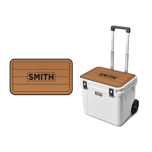 Personalized Gift, fits YETI 60 Roadie Wheeled |SeaDek Cooler Pad Top | Husband, Gift for Father, Custom Camping, Boating gift, Gift for Him