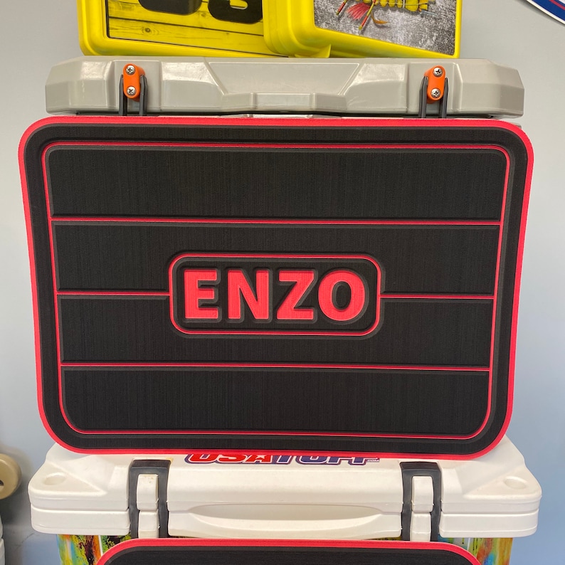 USATuff Custom SeaDek Cooler Pad Teak Lines Personalized Add Your Name