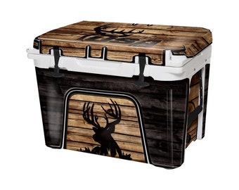 USATuff (Cooler Not Included) 35QT YETI Tundra Cooler Wrap Graphic - FULL Kit -USATuff Buck Crosshair Wood