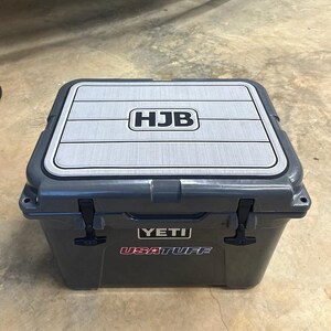 USATuff Custom SeaDek Cooler Pad Teak Lines Personalized Add Your Name