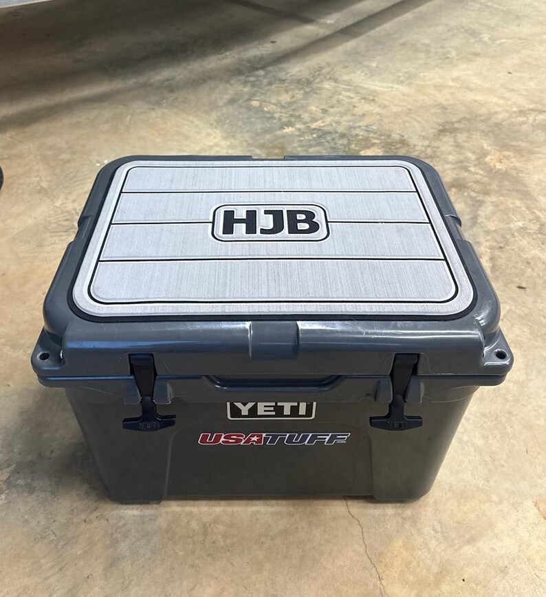 USATuff Custom SeaDek Cooler Pad Teak Lines Personalized Add Your Name