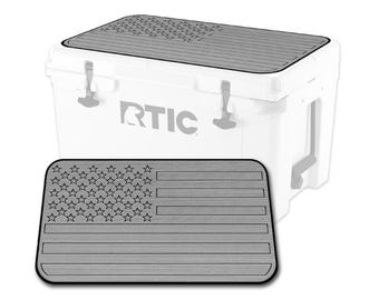 RTIC 45 Cooler Pad – SeaDek EVA Foam 6mm Dual Layer Non Slip Marine Mat | Peel & Stick Comfort Pad | US Flag Design Sg/B
