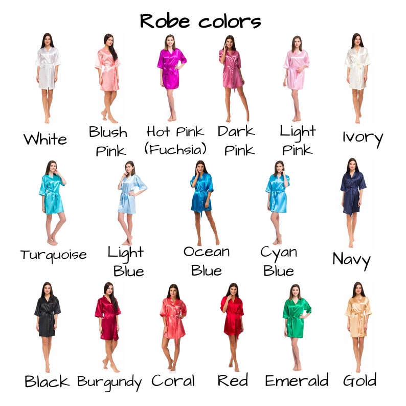 Cheap bridesmaid robes Satin robes for bridesmaids Etsy
