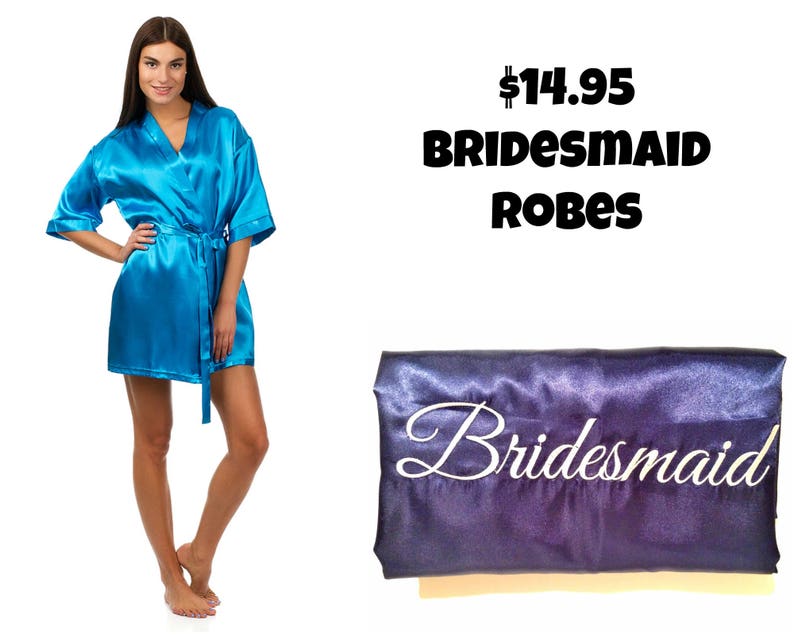 Cheap bridesmaid robes Satin robes for bridesmaids Etsy