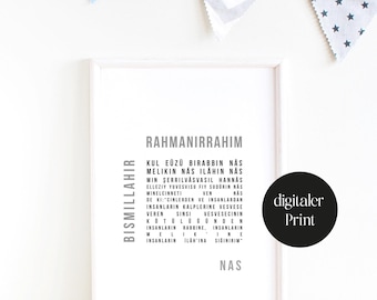 DUA, FELAK, children's room digital file for instant download, gift, baby room, birth