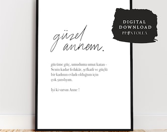 Beautiful ANNEM | Anne | MOM | ANNELERGÜNÜ | hediye | poster