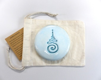 Handmade Clay Unalome: Buddhist Symbol Gift
