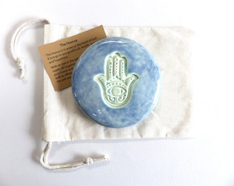 Handmade Clay Hamsa: Good Luck, Health, Protection