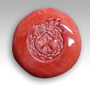 Handmade House of Happiness Bindrune Talisman: Scandinavian Ouroboros Symbol