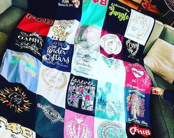 T-Shirt Memory Blanket Quilt - Vertical Custom