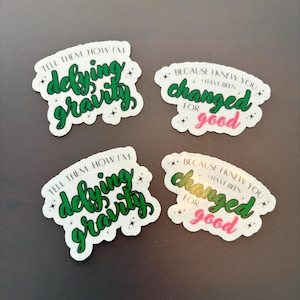 Wicked Inspired Water Bottle, Laptop, and Kindle Sticker, Gift, Glinda, Elphaba Defying Gravity, Changed for Good
