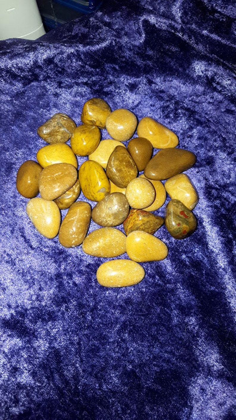 Yellow Jasper Tumblestone Crystal Reiki Healing Chakra Etsy UK