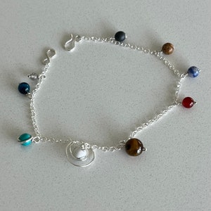 Deyuer Planet Bracelet Beaded Eight Planets Faux Volcanic Stone