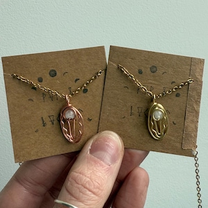 Vulva charm necklace, moonstone necklace, yoni necklace, moonstone necklace, women’s rights necklace