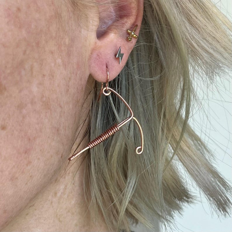 Handcrafted Copper IUD Earrings: Women's Health Pin image 3
